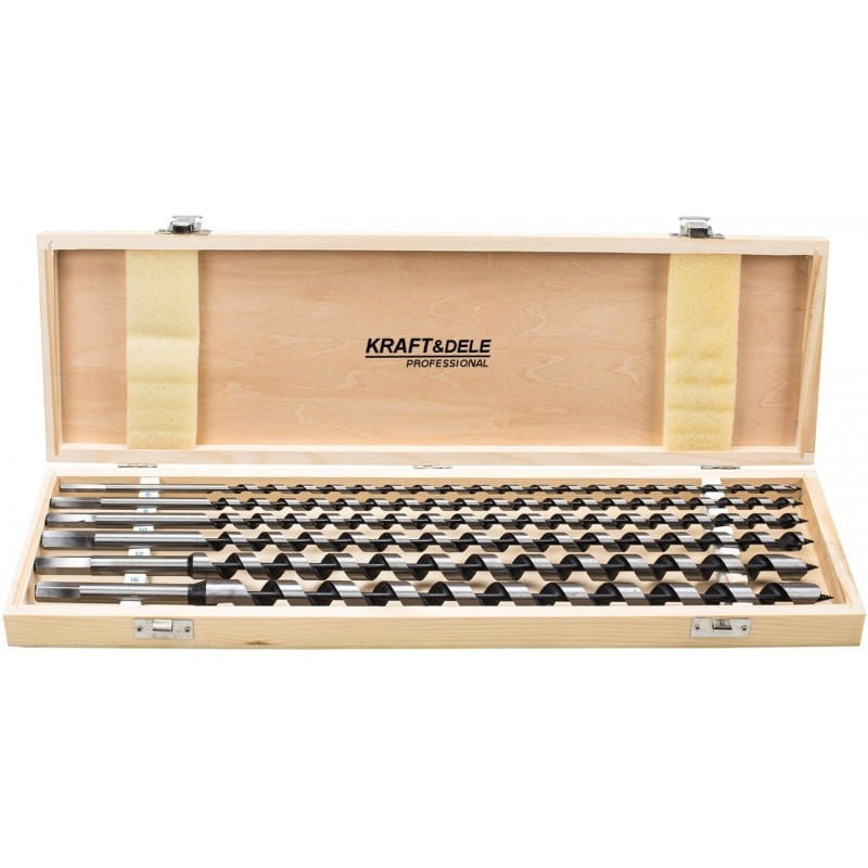 Casa si Gradina - Constructii - Scule electrice si accesorii - Seturi si accesorii pentru gaurit si insurubat - Sfredele pentru lemn 6-18mm 6 burghie KraftDele KD10266 TBC - Infinity.ro