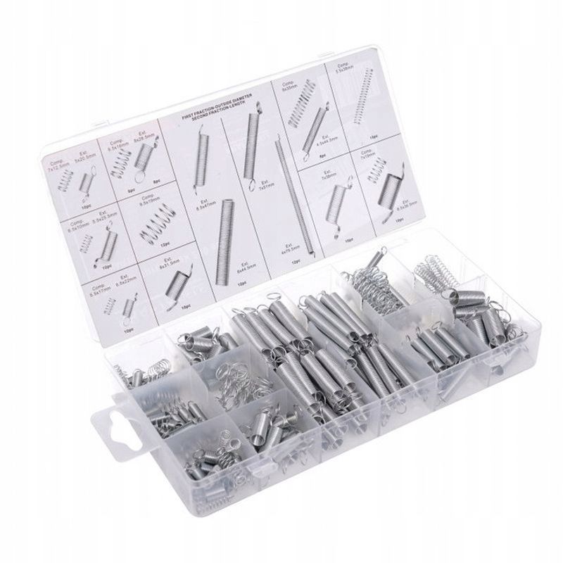 Auto si Moto - Reparatii si depanare - Scule auto - Scule si truse auto - Set de 200 arcuri metalice de intindere si compresie de diferite dimensiuni - Infinity.ro