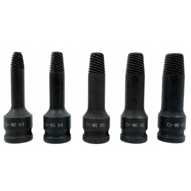 Casa si Gradina - Constructii - Scule de mana si unelte - Seturi scule - Set extractoare pentru suruburi rupte 5 elemente 3/8" V86483 - Infinity.ro