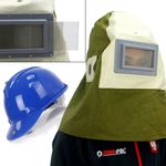 Casa si Gradina - Constructii - Echipamente de lucru - Accesorii echipamente protectia muncii - Masca de sablare cu casca de protectie reglabila XM805907, viziera mare detasabila si ventilatie eficienta - Infinity.ro