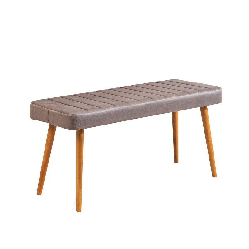 Casa si Gradina - Mobilier - Seturi de mobilier - Seturi living - Set masă dining cu bancă (3 bucăți) Hanah Home, PAL melaminat, 120 x 75 x 75 cm, atlantic pine/gri, 869VEL8846 - Infinity.ro