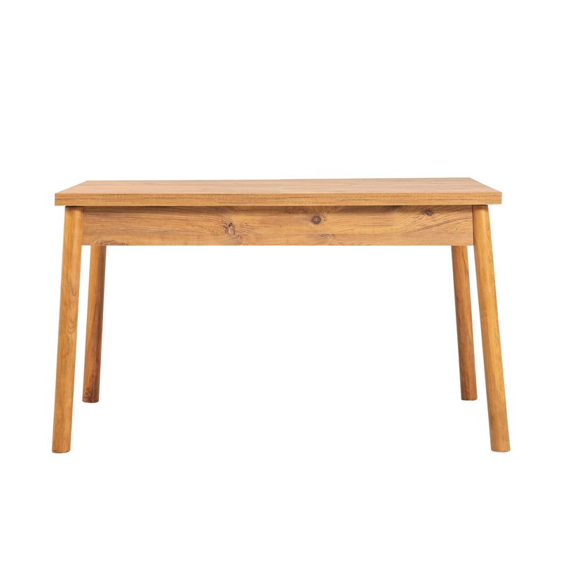 Casa si Gradina - Mobilier - Seturi de mobilier - Seturi living - Set masă dining cu bancă (3 bucăți) Hanah Home, PAL melaminat, 120 x 75 x 75 cm, atlantic pine/gri, 869VEL8846 - Infinity.ro