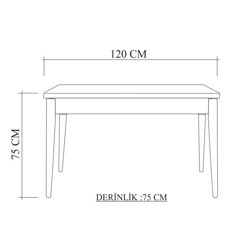 Casa si Gradina - Mobilier - Seturi de mobilier - Seturi living - Set masă dining cu bancă (3 bucăți) Hanah Home, PAL melaminat, 120 x 75 x 75 cm, atlantic pine/gri, 869VEL8846 - Infinity.ro