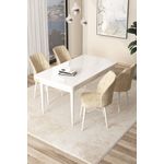 Casa si Gradina - Mobilier - Seturi de mobilier - Seturi living - Set masă dining cu scaune (5 bucăți) Hanah Home, PAL melaminat, 110 x 71 x 76 cm, alb/crem, 240CHR2147 - Infinity.ro