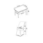 Casa si Gradina - Mobilier - Seturi de mobilier - Seturi living - Set masă dining cu scaune (5 bucăți) Hanah Home, PAL melaminat, 110 x 71 x 76 cm, negru marble/maro, 240CHR2198 - Infinity.ro