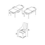 Casa si Gradina - Mobilier - Seturi de mobilier - Seturi living - Set masă extensibilă cu scaune (7 bucăți) Hanah Home, MDF, 132 x 80 x 78 cm, baroque/damson, 240CHR2417 - Infinity.ro