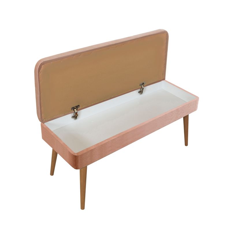 Casa si Gradina - Mobilier - Seturi de mobilier - Seturi living - Set mobilier hol Hanah Home, PAL melaminat, 50 x 38 x 135 cm, alb/piatră, catifea, 869VEL8542 - Infinity.ro