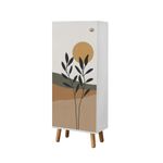 Casa si Gradina - Mobilier - Seturi de mobilier - Seturi living - Set mobilier hol Hanah Home, PAL melaminat, 50 x 38 x 135 cm, alb/piatră, catifea, 869VEL8549 - Infinity.ro