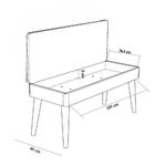 Casa si Gradina - Mobilier - Seturi de mobilier - Seturi living - Set mobilier hol Hanah Home, PAL melaminat, 50 x 38 x 135 cm, alb/piatră, catifea, 869VEL8540 - Infinity.ro