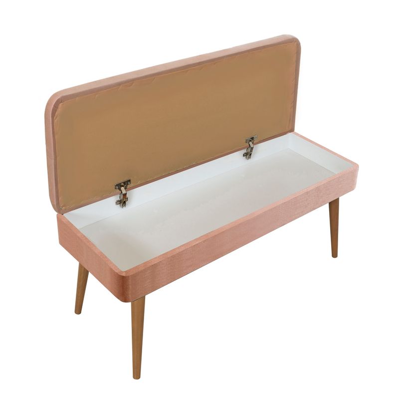 Casa si Gradina - Mobilier - Seturi de mobilier - Seturi living - Set mobilier hol Hanah Home, PAL melaminat, 50 x 38 x 135 cm, alb/piatră, catifea, 869VEL8540 - Infinity.ro