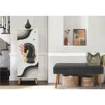 Casa si Gradina - Mobilier - Seturi de mobilier - Seturi living - Set mobilier hol Hanah Home, PAL melaminat, 50 x 38 x 135 cm, alb/antracit, 869VEL8558 - Infinity.ro