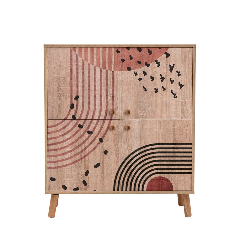 Casa si Gradina - Mobilier - Seturi de mobilier - Seturi living - Set mobilier hol Hanah Home, PAL melaminat, 95 x 36 x 111 cm, stejar sonoma/piatră, catifea, 869VEL8531 - Infinity.ro