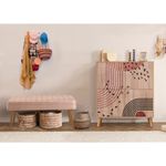 Casa si Gradina - Mobilier - Seturi de mobilier - Seturi living - Set mobilier hol Hanah Home, PAL melaminat, 95 x 36 x 111 cm, stejar sonoma/piatră, catifea, 869VEL8531 - Infinity.ro