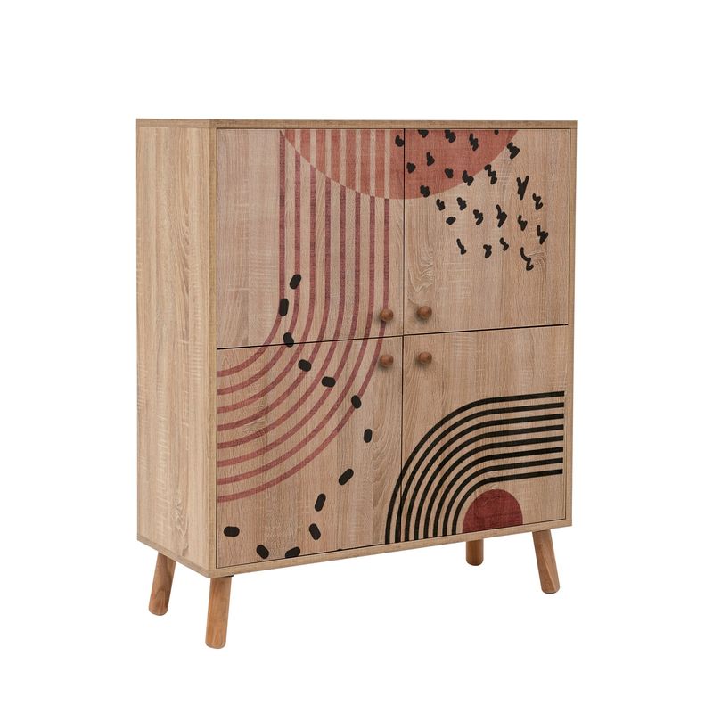 Casa si Gradina - Mobilier - Seturi de mobilier - Seturi living - Set mobilier hol Hanah Home, PAL melaminat, 95 x 36 x 111 cm, stejar sonoma/piatră, catifea, 869VEL8531 - Infinity.ro