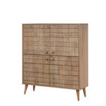 Casa si Gradina - Mobilier - Seturi de mobilier - Seturi living - Set mobilier hol Hanah Home, PAL melaminat, 95 x 36 x 111 cm, stejar sonoma/piatră, catifea, 869VEL8525 - Infinity.ro