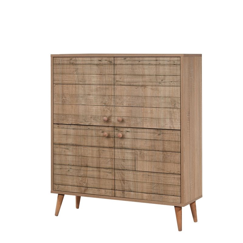 Casa si Gradina - Mobilier - Seturi de mobilier - Seturi living - Set mobilier hol Hanah Home, PAL melaminat, 95 x 36 x 111 cm, stejar sonoma/piatră, catifea, 869VEL8525 - Infinity.ro