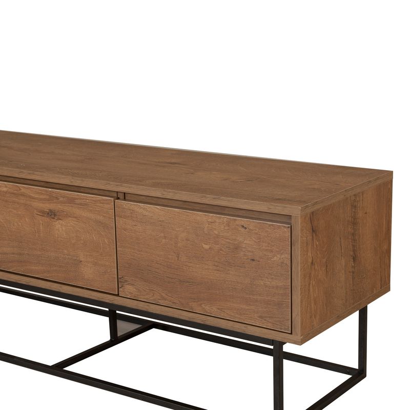 Casa si Gradina - Mobilier - Seturi de mobilier - Seturi living - Set mobilier living Hanah Home, PAL melaminat, 140 x 40 x 50 cm, nuc/negru, 863SPH5495 - Infinity.ro
