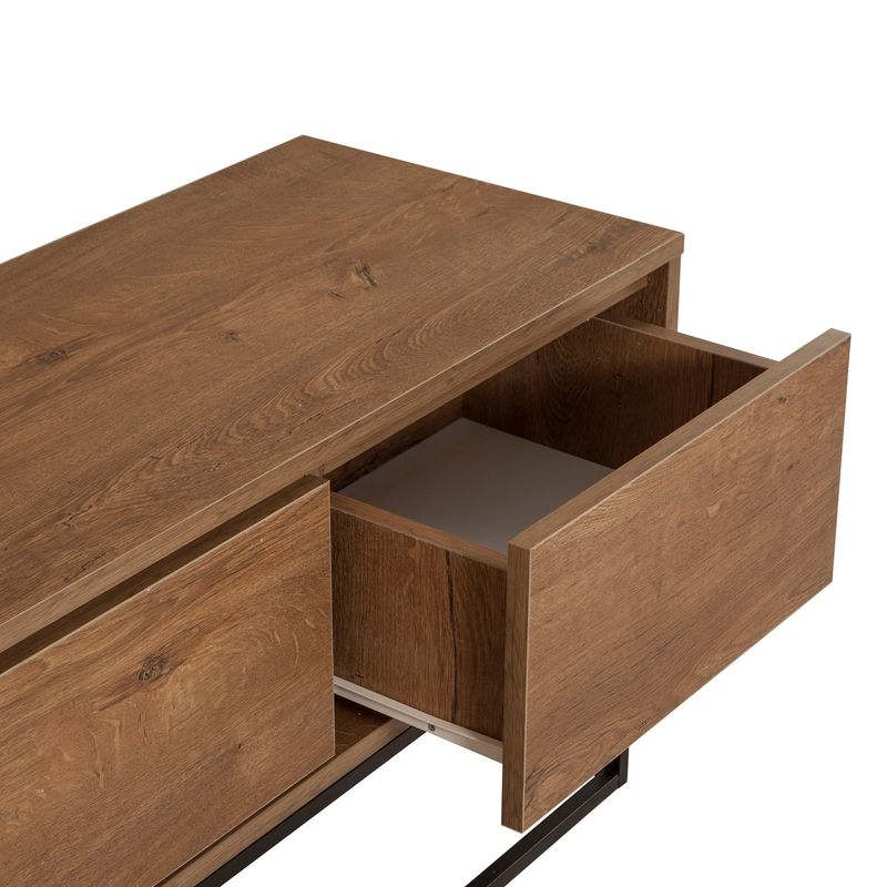 Casa si Gradina - Mobilier - Seturi de mobilier - Seturi living - Set mobilier living Hanah Home, PAL melaminat, 140 x 40 x 50 cm, nuc/negru, 863SPH5495 - Infinity.ro