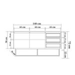 Casa si Gradina - Mobilier - Seturi de mobilier - Seturi living - Set mobilier living Hanah Home, PAL melaminat, 140 x 40 x 50 cm, nuc/negru, 863SPH5495 - Infinity.ro
