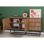 Casa si Gradina - Mobilier - Seturi de mobilier - Seturi living - Set mobilier living Hanah Home, PAL melaminat, 140 x 40 x 50 cm, nuc/negru, 863SPH5495 - Infinity.ro
