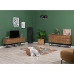 Casa si Gradina - Mobilier - Seturi de mobilier - Seturi living - Set mobilier living Hanah Home, PAL melaminat, 140 x 40 x 50 cm, nuc/negru, 863SPH5495 - Infinity.ro