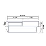 Casa si Gradina - Mobilier - Seturi de mobilier - Seturi living - Set mobilier living Hanah Home, PAL melaminat, 140 x 40 x 50 cm, nuc/negru, 863SPH5496 - Infinity.ro