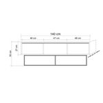 Casa si Gradina - Mobilier - Seturi de mobilier - Seturi living - Set mobilier living Hanah Home, PAL melaminat, 140 x 40 x 50 cm, nuc/negru, 863SPH5496 - Infinity.ro