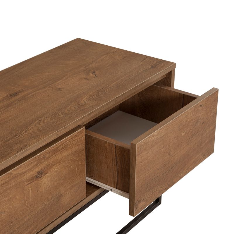 Casa si Gradina - Mobilier - Seturi de mobilier - Seturi living - Set mobilier living Hanah Home, PAL melaminat, 140 x 40 x 50 cm, nuc/negru, 863SPH5496 - Infinity.ro