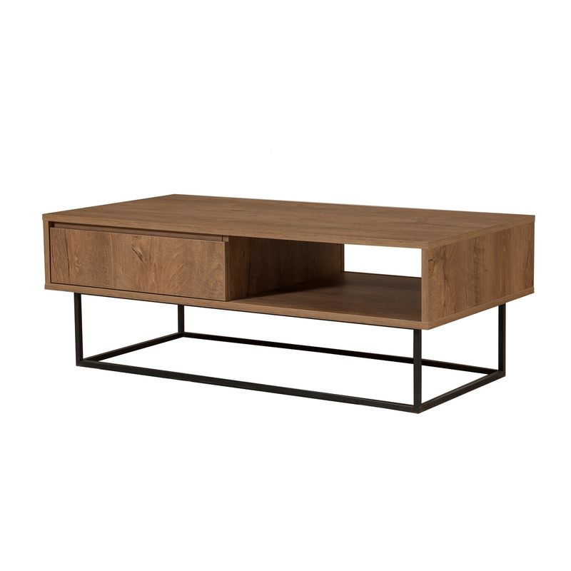 Casa si Gradina - Mobilier - Seturi de mobilier - Seturi living - Set mobilier living Hanah Home, PAL melaminat, 140 x 40 x 50 cm, nuc/negru, 863SPH5496 - Infinity.ro