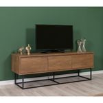 Casa si Gradina - Mobilier - Seturi de mobilier - Seturi living - Set mobilier living Hanah Home, PAL melaminat, 140 x 40 x 50 cm, nuc/negru, 863SPH5496 - Infinity.ro