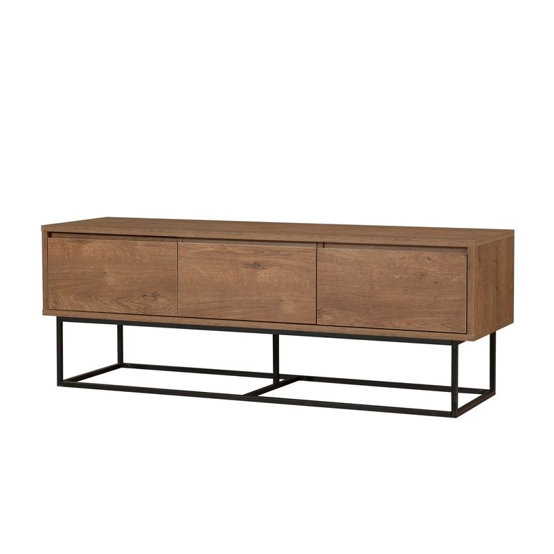 Casa si Gradina - Mobilier - Seturi de mobilier - Seturi living - Set mobilier living Hanah Home, PAL melaminat, 140 x 40 x 50 cm, nuc/negru, 863SPH5496 - Infinity.ro