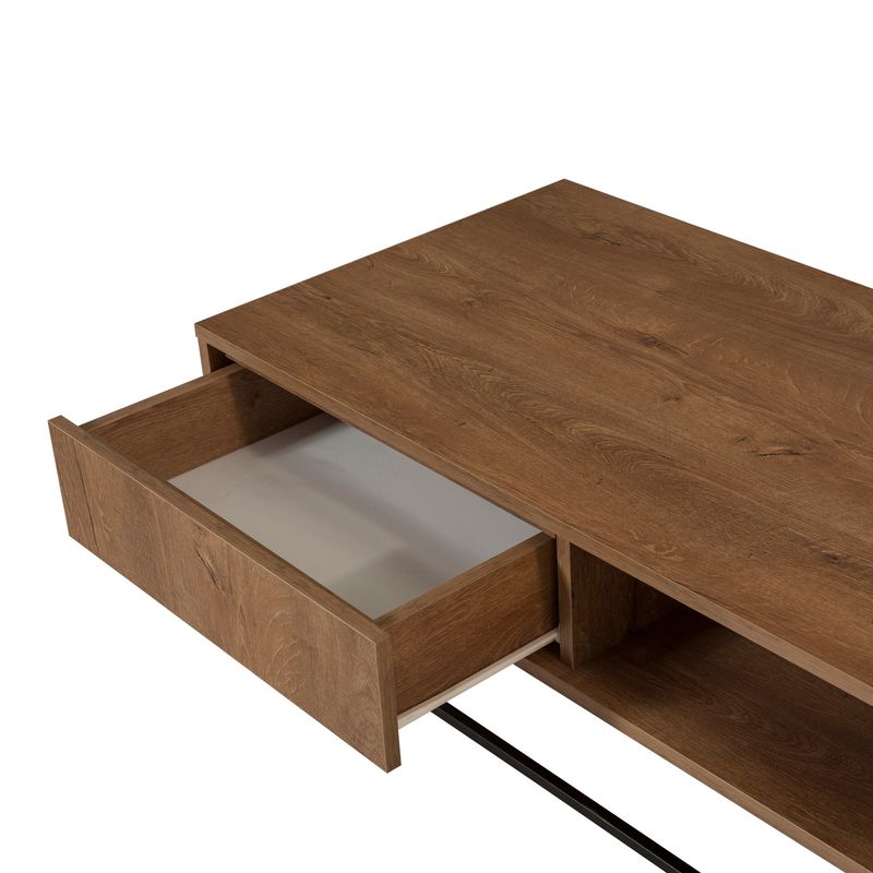 Casa si Gradina - Mobilier - Seturi de mobilier - Seturi living - Set mobilier living Hanah Home, PAL melaminat, 140 x 40 x 50 cm, nuc/negru, 863SPH5496 - Infinity.ro