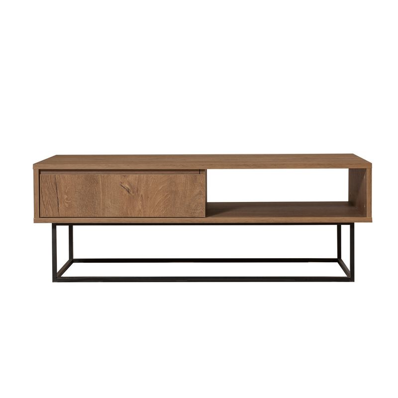 Casa si Gradina - Mobilier - Seturi de mobilier - Seturi living - Set mobilier living Hanah Home, PAL melaminat, 140 x 40 x 50 cm, nuc/negru, 863SPH5496 - Infinity.ro