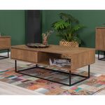 Casa si Gradina - Mobilier - Seturi de mobilier - Seturi living - Set mobilier living Hanah Home, PAL melaminat, 140 x 40 x 50 cm, nuc/negru, 863SPH5496 - Infinity.ro