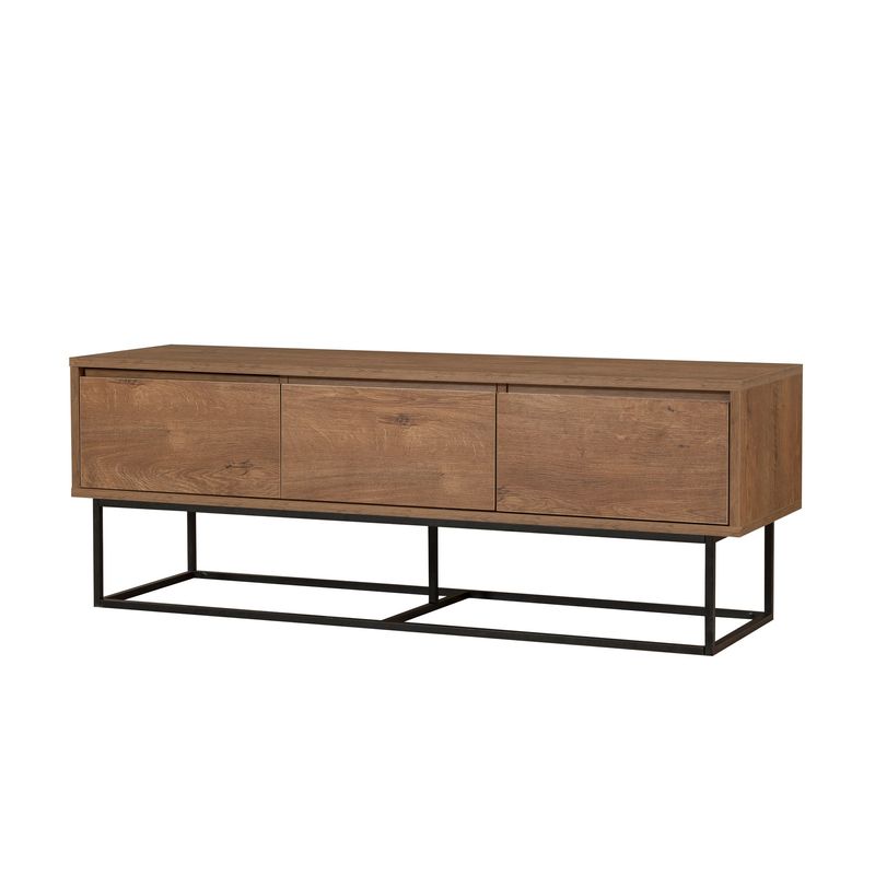 Casa si Gradina - Mobilier - Seturi de mobilier - Seturi living - Set mobilier living Hanah Home, PAL melaminat, 140 x 40 x 50 cm, nuc/negru, 863SPH5498 - Infinity.ro