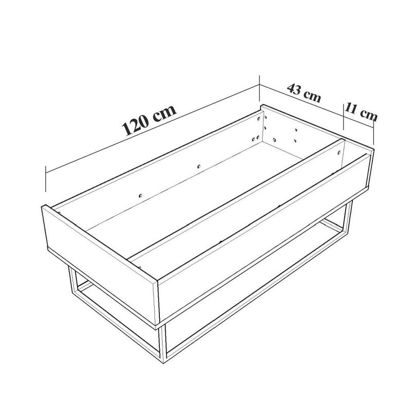 Casa si Gradina - Mobilier - Seturi de mobilier - Seturi living - Set mobilier living Hanah Home, PAL melaminat, 140 x 40 x 50 cm, nuc/negru, 863SPH5498 - Infinity.ro