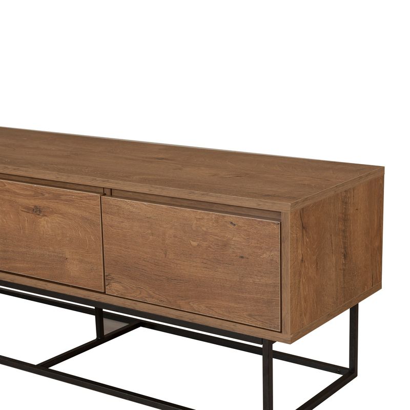 Casa si Gradina - Mobilier - Seturi de mobilier - Seturi living - Set mobilier living Hanah Home, PAL melaminat, 140 x 40 x 50 cm, nuc/negru, 863SPH5498 - Infinity.ro