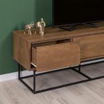 Casa si Gradina - Mobilier - Seturi de mobilier - Seturi living - Set mobilier living Hanah Home, PAL melaminat, 140 x 40 x 50 cm, nuc/negru, 863SPH5496 - Infinity.ro