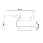 Casa si Gradina - Mobilier - Seturi de mobilier - Seturi living - Set mobilier living Hanah Home, PAL melaminat, 140 x 40 x 50 cm, nuc/negru, 863SPH5498 - Infinity.ro