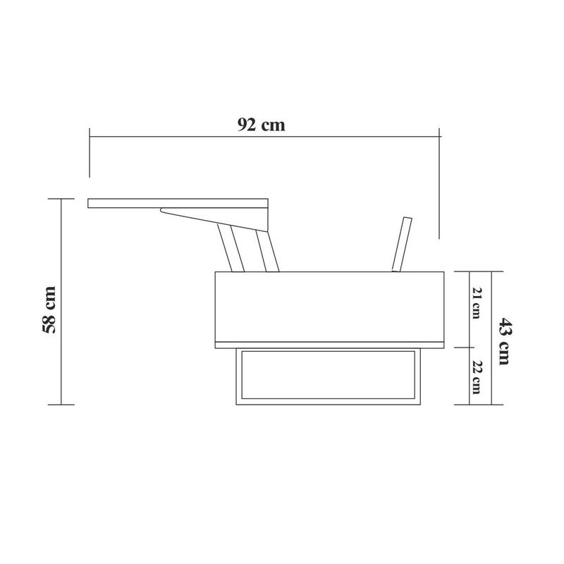 Casa si Gradina - Mobilier - Seturi de mobilier - Seturi living - Set mobilier living Hanah Home, PAL melaminat, 140 x 40 x 50 cm, nuc/negru, 863SPH5498 - Infinity.ro
