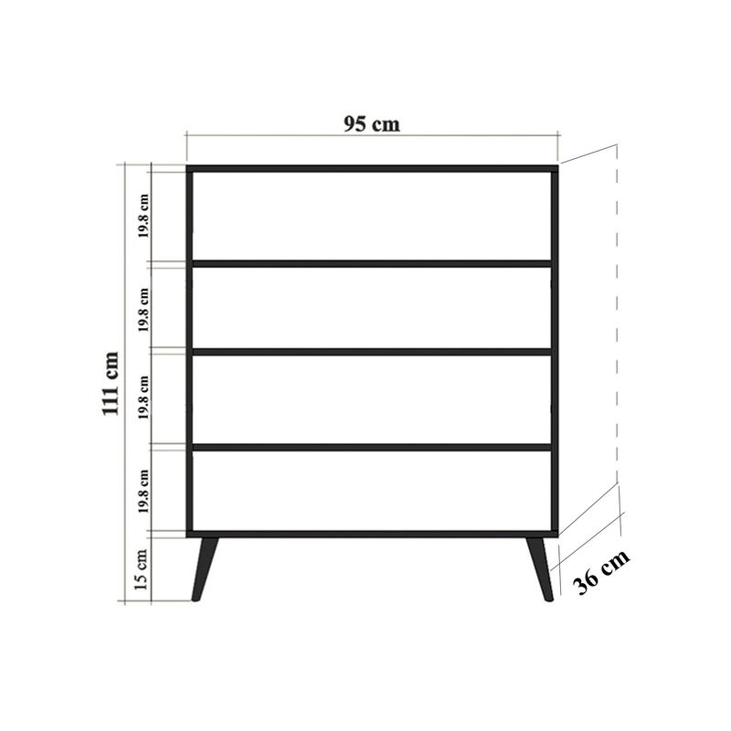Casa si Gradina - Mobilier - Seturi de mobilier - Seturi living - Set mobilier hol Hanah Home, PAL melaminat, 95 x 36 x 111 cm, stejar sonoma/verde, 869VEL8517 - Infinity.ro