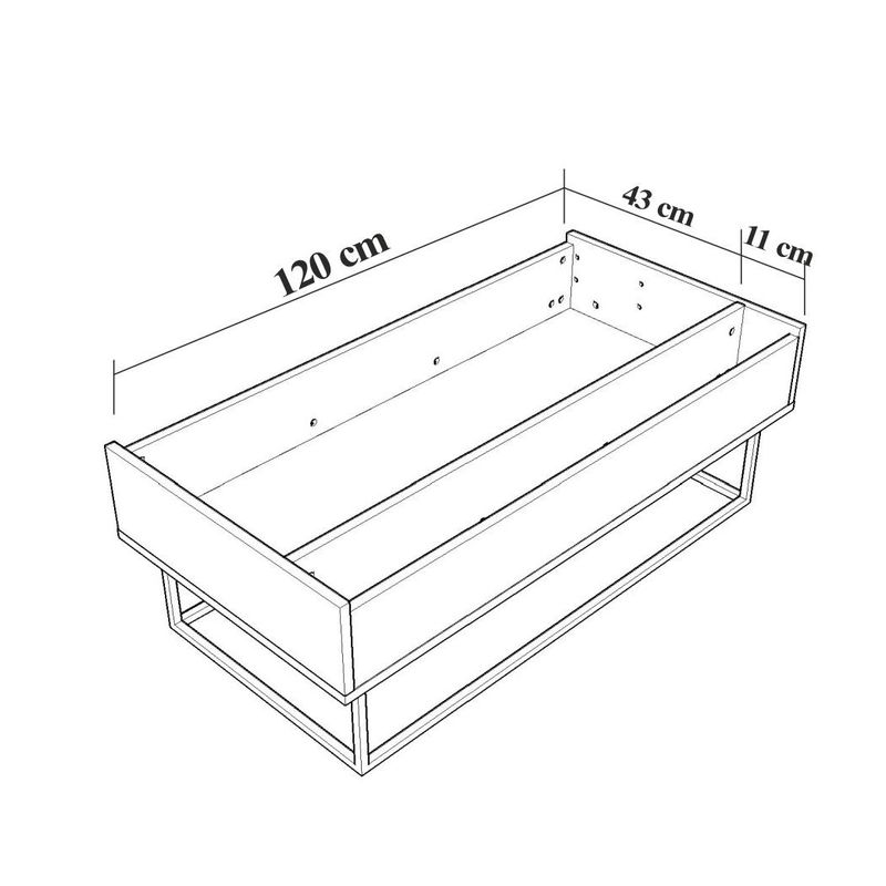 Casa si Gradina - Mobilier - Seturi de mobilier - Seturi living - Set mobilier living Hanah Home, PAL melaminat, 140 x 40 x 50 cm, nuc/negru, 863SPH5485 - Infinity.ro