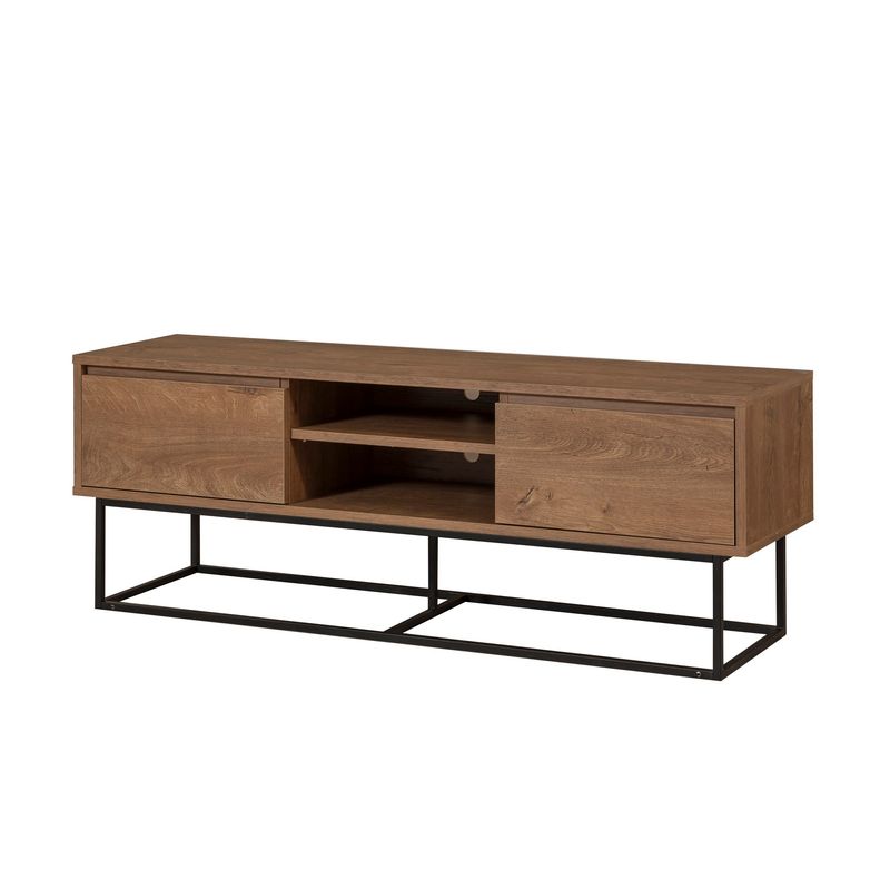 Casa si Gradina - Mobilier - Seturi de mobilier - Seturi living - Set mobilier living Hanah Home, PAL melaminat, 140 x 40 x 50 cm, nuc/negru, 863SPH5485 - Infinity.ro