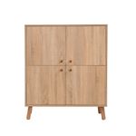 Casa si Gradina - Mobilier - Seturi de mobilier - Seturi living - Set mobilier hol Hanah Home, PAL melaminat, 95 x 36 x 111 cm, stejar sonoma/verde, 869VEL8537 - Infinity.ro