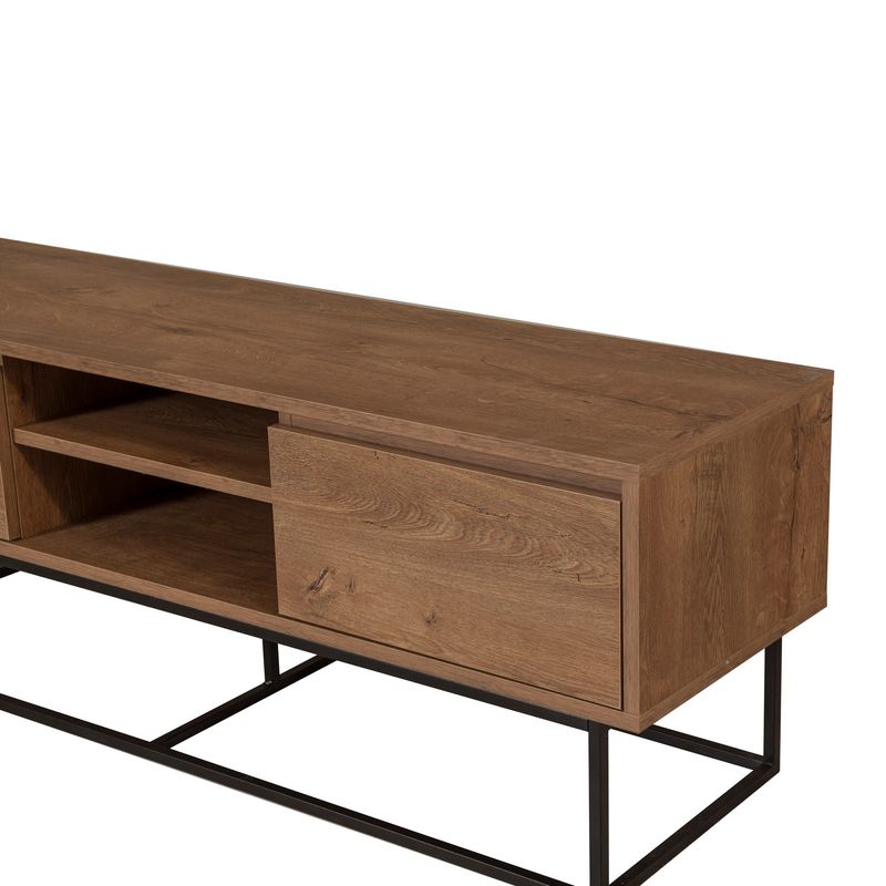 Casa si Gradina - Mobilier - Seturi de mobilier - Seturi living - Set mobilier living Hanah Home, PAL melaminat, 140 x 40 x 50 cm, nuc/negru, 863SPH5485 - Infinity.ro