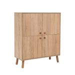 Casa si Gradina - Mobilier - Seturi de mobilier - Seturi living - Set mobilier hol Hanah Home, PAL melaminat, 95 x 36 x 111 cm, stejar sonoma/verde, 869VEL8537 - Infinity.ro