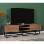 Casa si Gradina - Mobilier - Seturi de mobilier - Seturi living - Set mobilier living Hanah Home, PAL melaminat, 180 x 40 x 50 cm, nuc/negru, 863SPH5488 - Infinity.ro