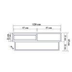Casa si Gradina - Mobilier - Seturi de mobilier - Seturi living - Set mobilier living Hanah Home, PAL melaminat, 180 x 40 x 50 cm, nuc/negru, 863SPH5488 - Infinity.ro