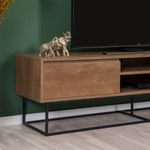 Casa si Gradina - Mobilier - Seturi de mobilier - Seturi living - Set mobilier living Hanah Home, PAL melaminat, 180 x 40 x 50 cm, nuc/negru, 863SPH5488 - Infinity.ro
