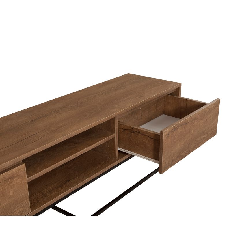Casa si Gradina - Mobilier - Seturi de mobilier - Seturi living - Set mobilier living Hanah Home, PAL melaminat, 180 x 40 x 50 cm, nuc/negru, 863SPH5488 - Infinity.ro